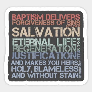 Baptism Delivers (Muted Colors) Sticker